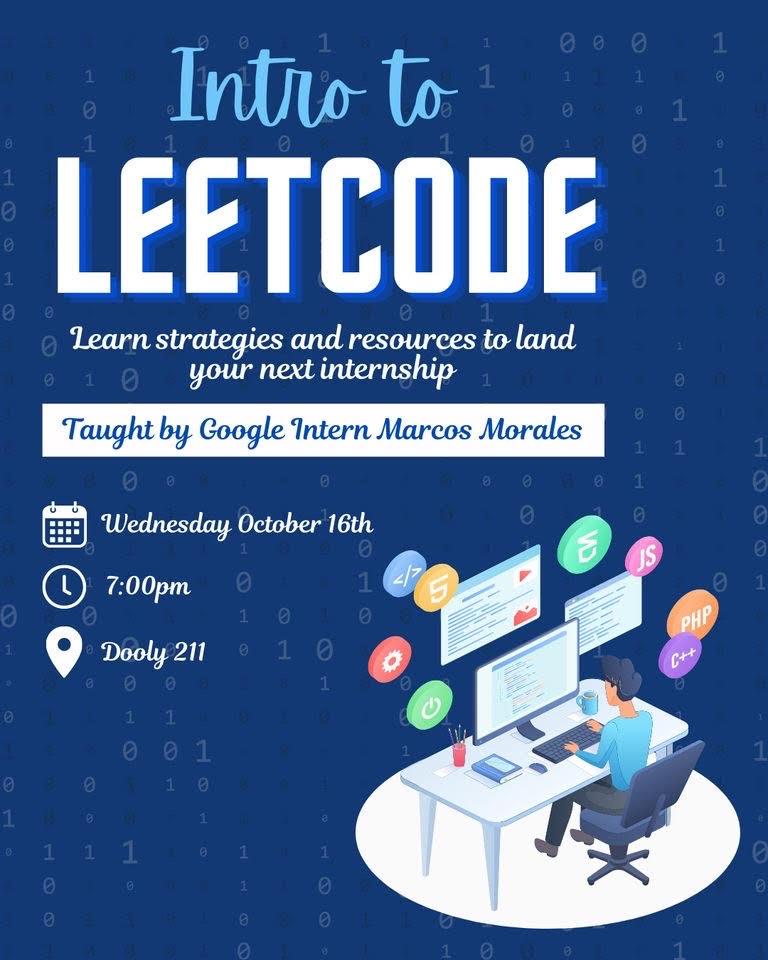 A flyer for the HKN LeetCode event.